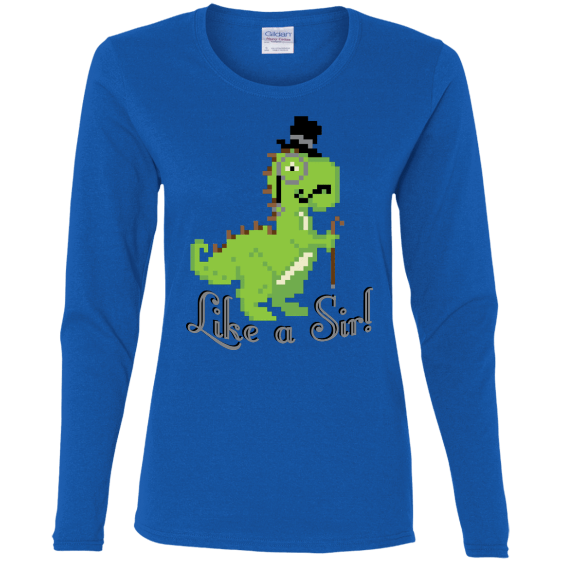 T-Shirts Royal / S LikeASir T-Rex Women's Long Sleeve T-Shirt