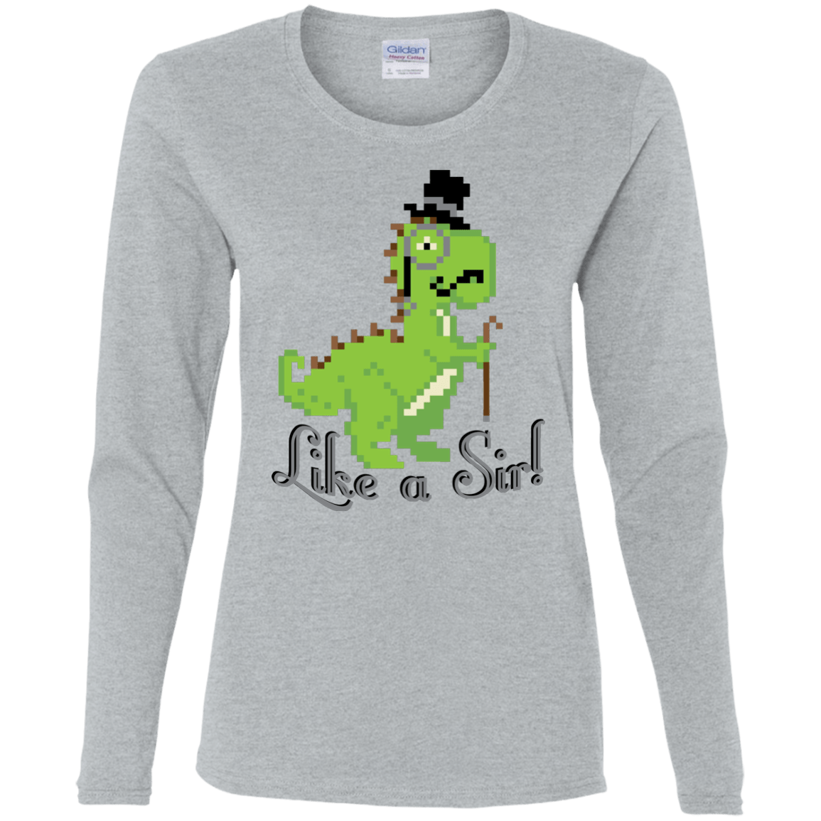 T-Shirts Sport Grey / S LikeASir T-Rex Women's Long Sleeve T-Shirt