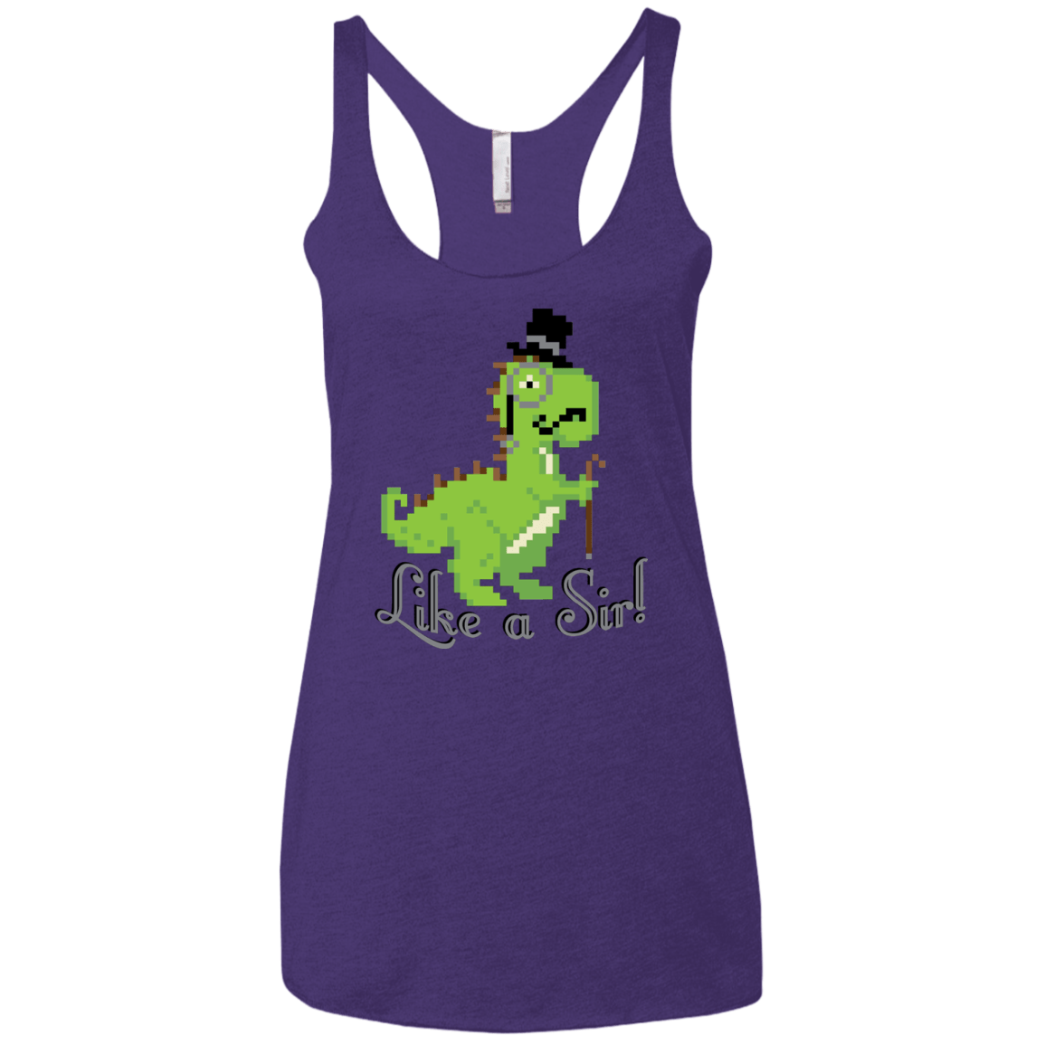 T-Shirts Purple Rush / X-Small LikeASir T-Rex Women's Triblend Racerback Tank