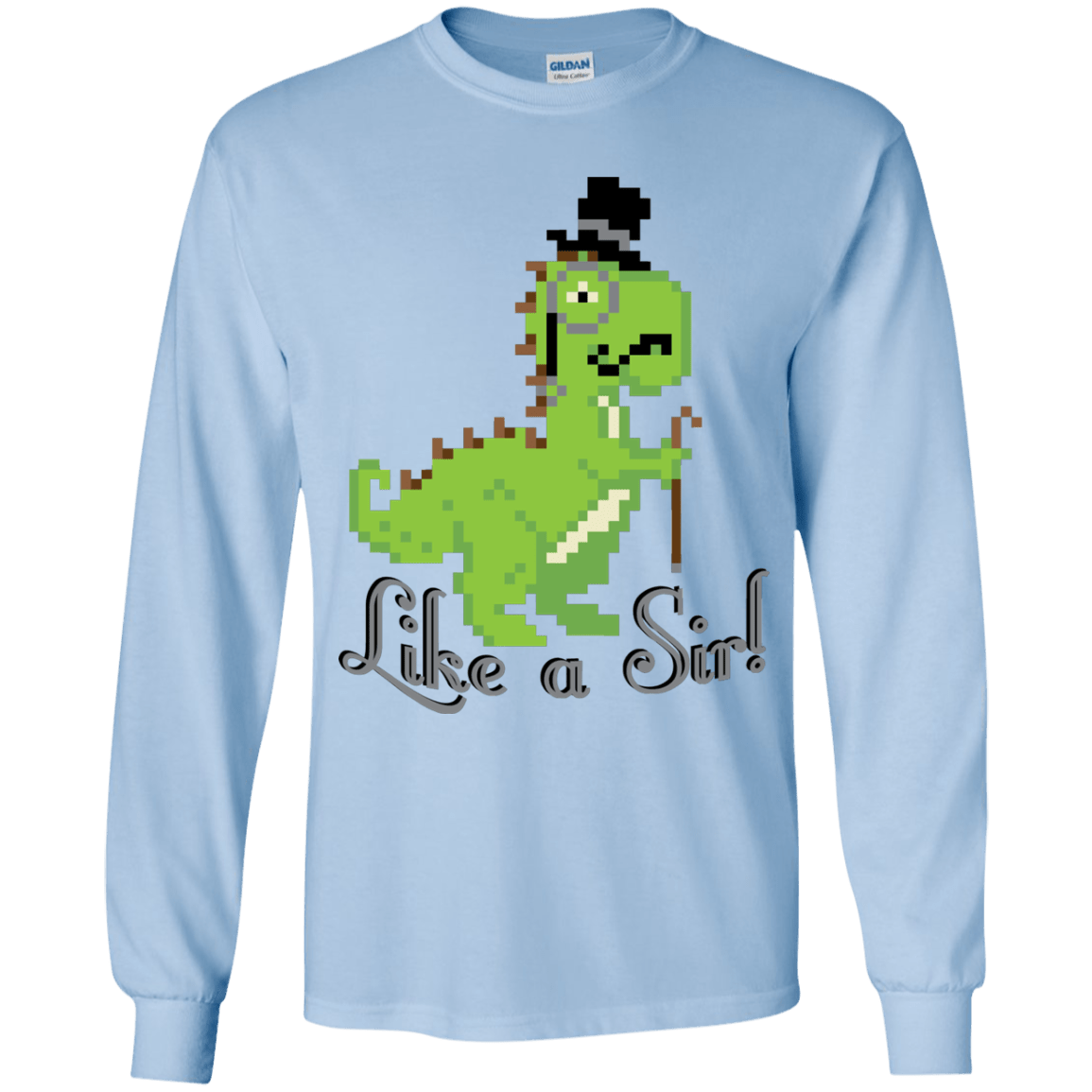 T-Shirts Light Blue / YS LikeASir T-Rex Youth Long Sleeve T-Shirt