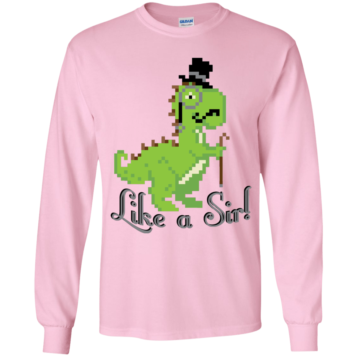 T-Shirts Light Pink / YS LikeASir T-Rex Youth Long Sleeve T-Shirt