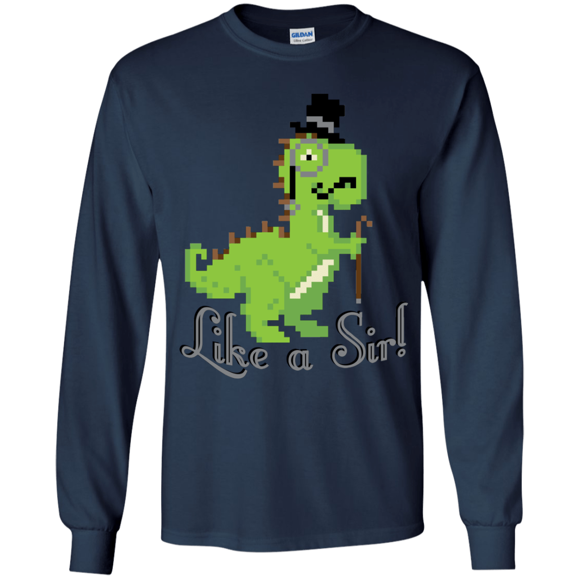 T-Shirts Navy / YS LikeASir T-Rex Youth Long Sleeve T-Shirt