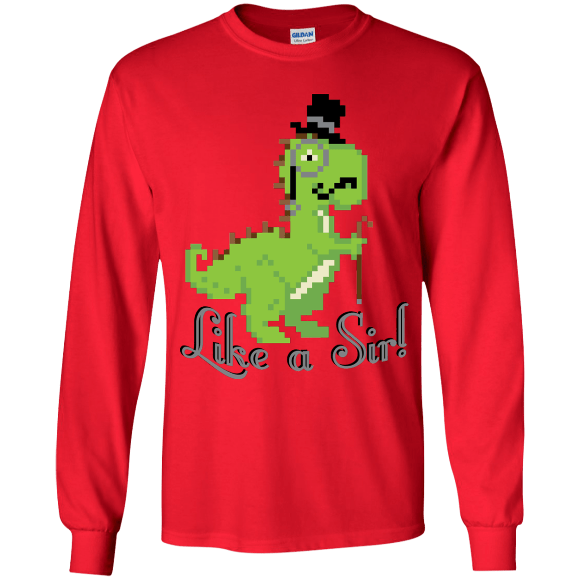 T-Shirts Red / YS LikeASir T-Rex Youth Long Sleeve T-Shirt