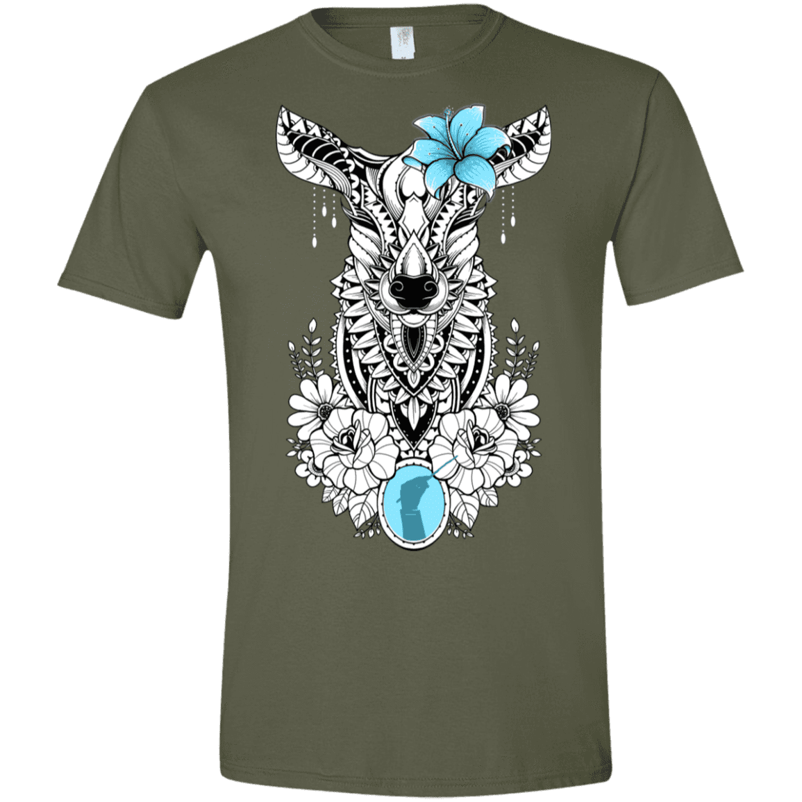 T-Shirts Military Green / S Lily Men's Semi-Fitted Softstyle