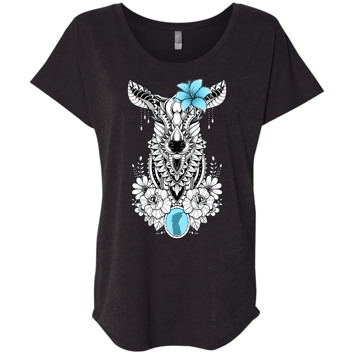 T-Shirts Vintage Black / X-Small Lily Triblend Dolman Sleeve