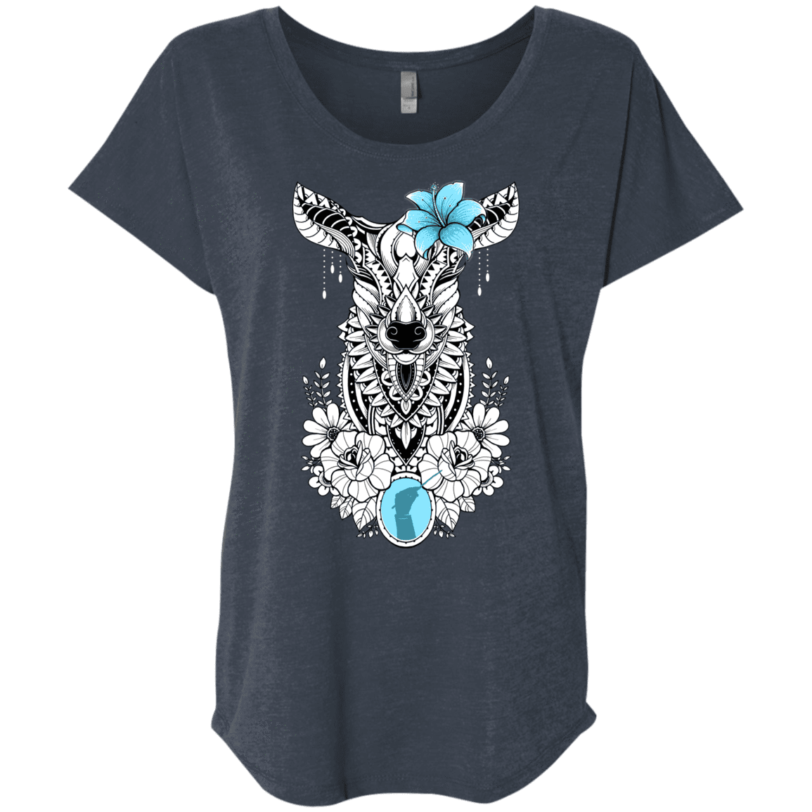 T-Shirts Vintage Navy / X-Small Lily Triblend Dolman Sleeve