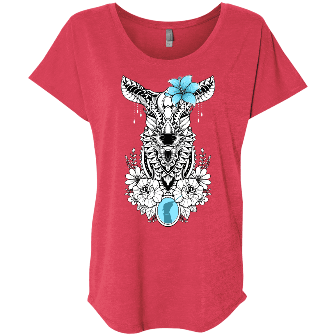 T-Shirts Vintage Red / X-Small Lily Triblend Dolman Sleeve