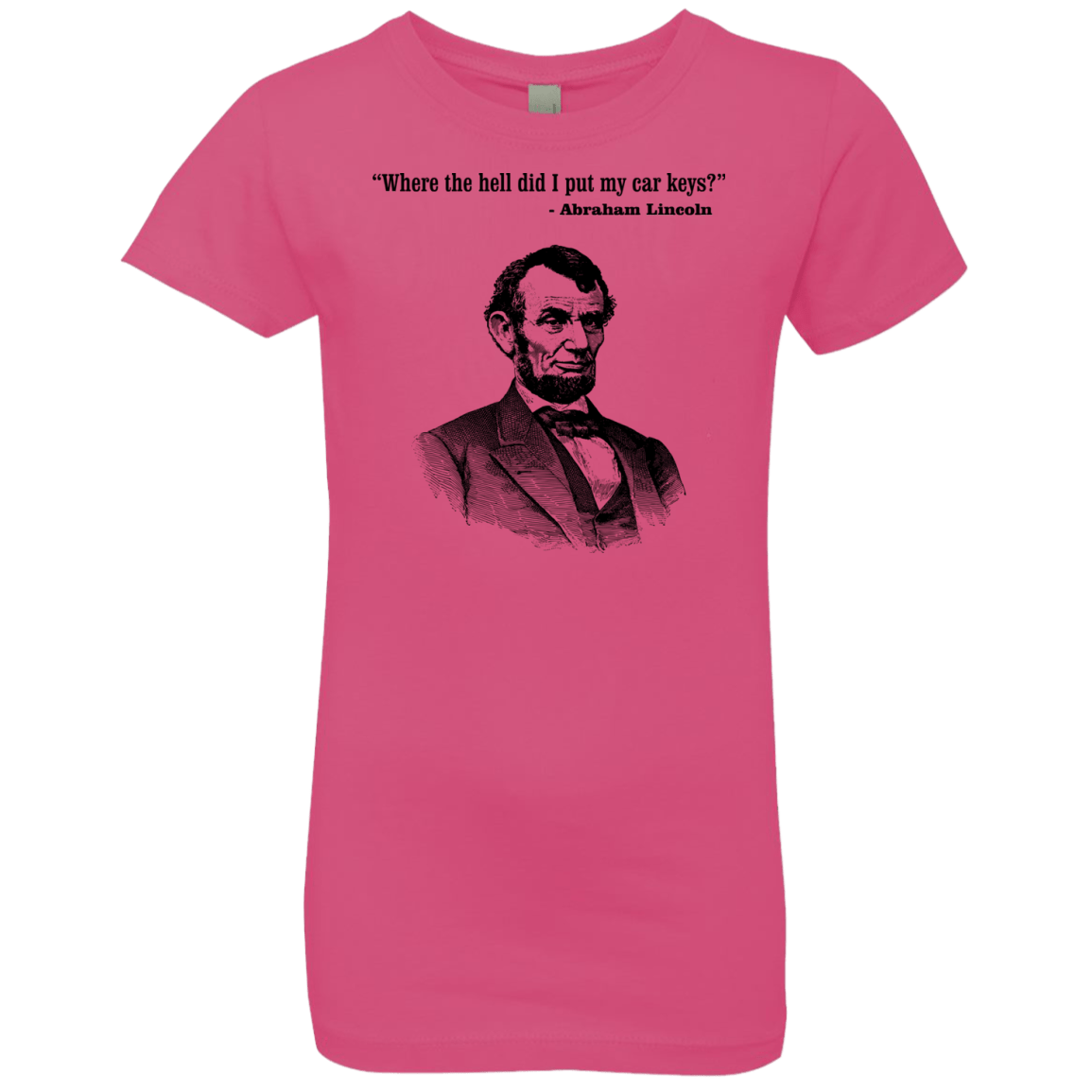 T-Shirts Hot Pink / YXS Lincoln car keys Girls Premium T-Shirt