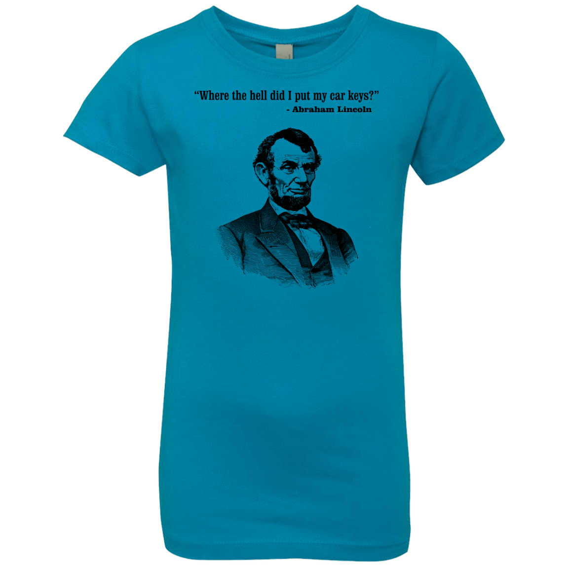 T-Shirts Turquoise / YXS Lincoln car keys Girls Premium T-Shirt