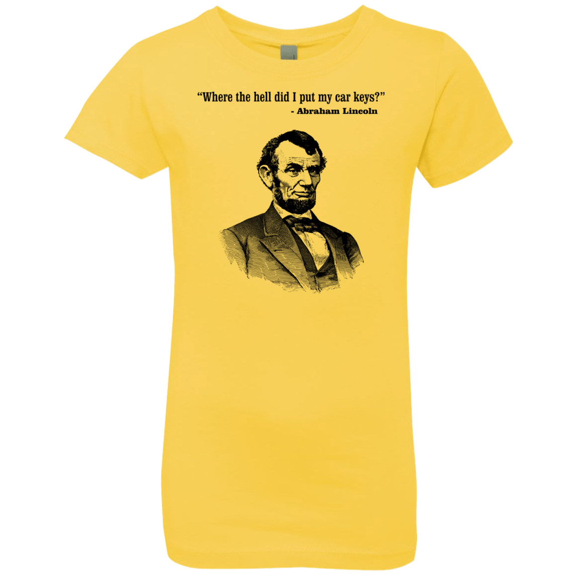 T-Shirts Vibrant Yellow / YXS Lincoln car keys Girls Premium T-Shirt