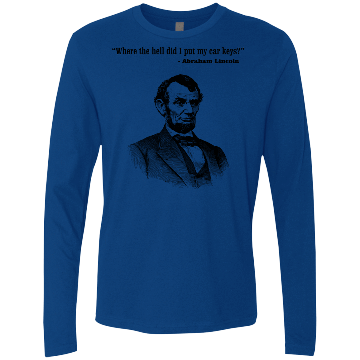 T-Shirts Royal / Small Lincoln car keys Men's Premium Long Sleeve