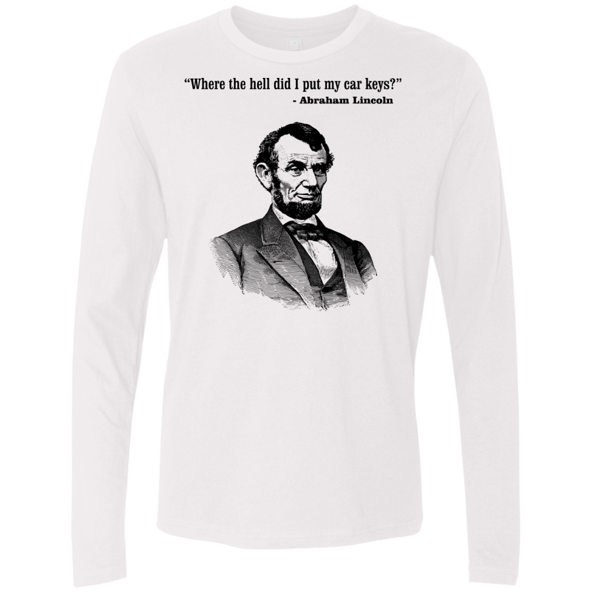 T-Shirts White / Small Lincoln car keys Men's Premium Long Sleeve