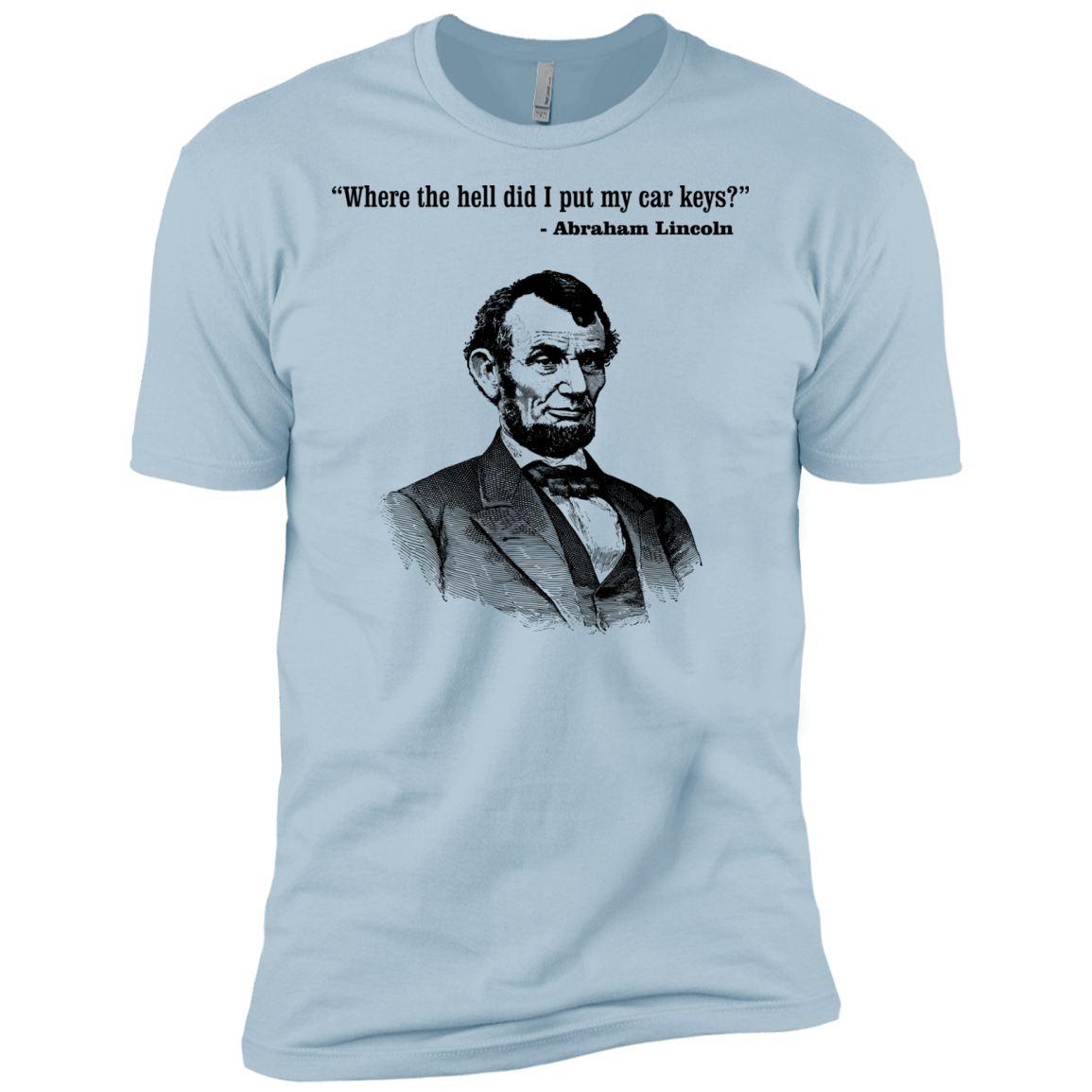T-Shirts Light Blue / X-Small Lincoln car keys Men's Premium T-Shirt