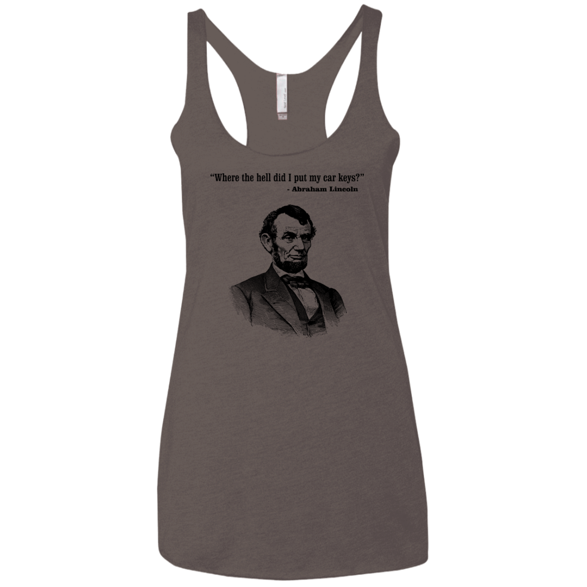 T-Shirts Macchiato / X-Small Lincoln car keys Women's Triblend Racerback Tank