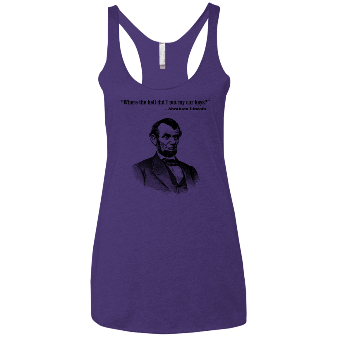 T-Shirts Purple Rush / X-Small Lincoln car keys Women's Triblend Racerback Tank