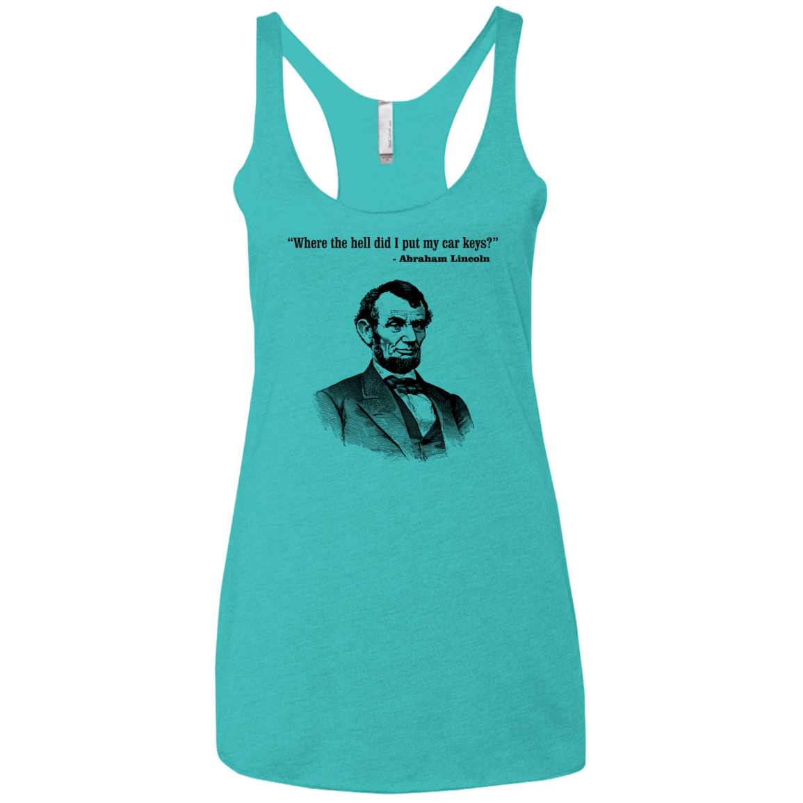 T-Shirts Tahiti Blue / X-Small Lincoln car keys Women's Triblend Racerback Tank