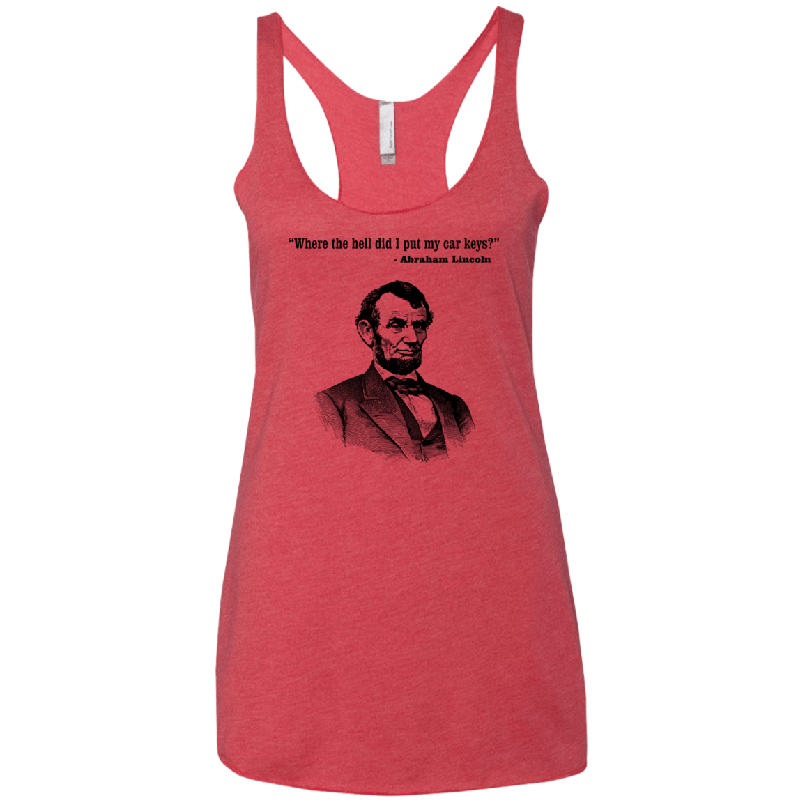 T-Shirts Vintage Red / X-Small Lincoln car keys Women's Triblend Racerback Tank
