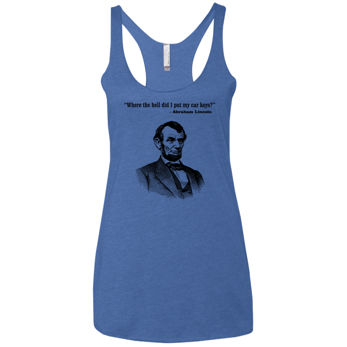 T-Shirts Vintage Royal / X-Small Lincoln car keys Women's Triblend Racerback Tank