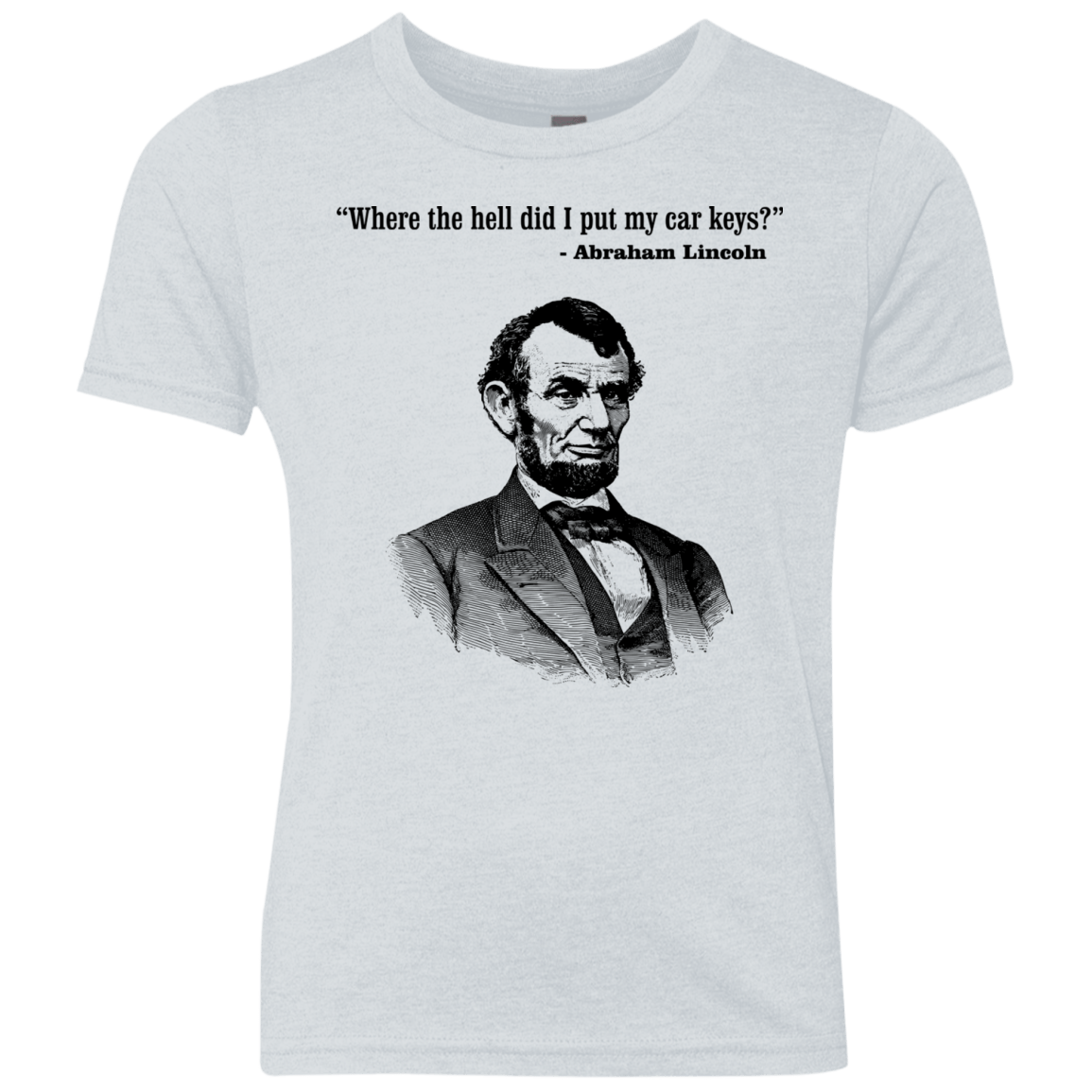 T-Shirts Heather White / YXS Lincoln car keys Youth Triblend T-Shirt