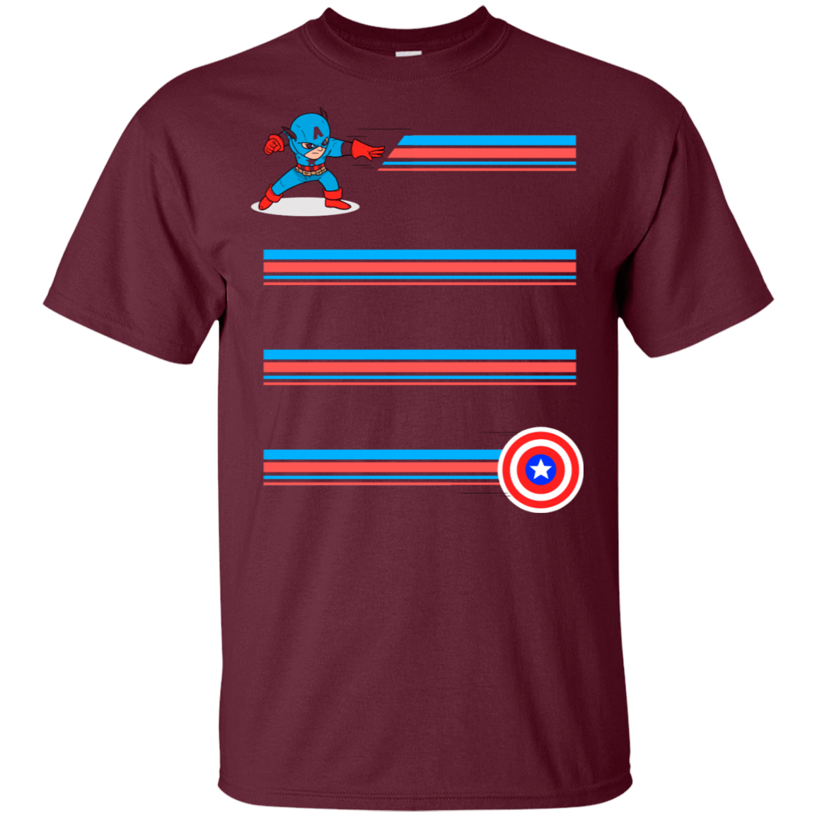 T-Shirts Maroon / S Line Captain T-Shirt