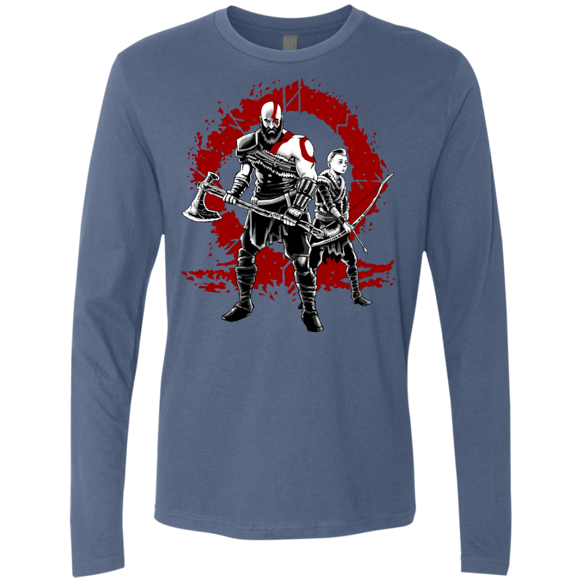 T-Shirts Indigo / S Lineage of War Men's Premium Long Sleeve