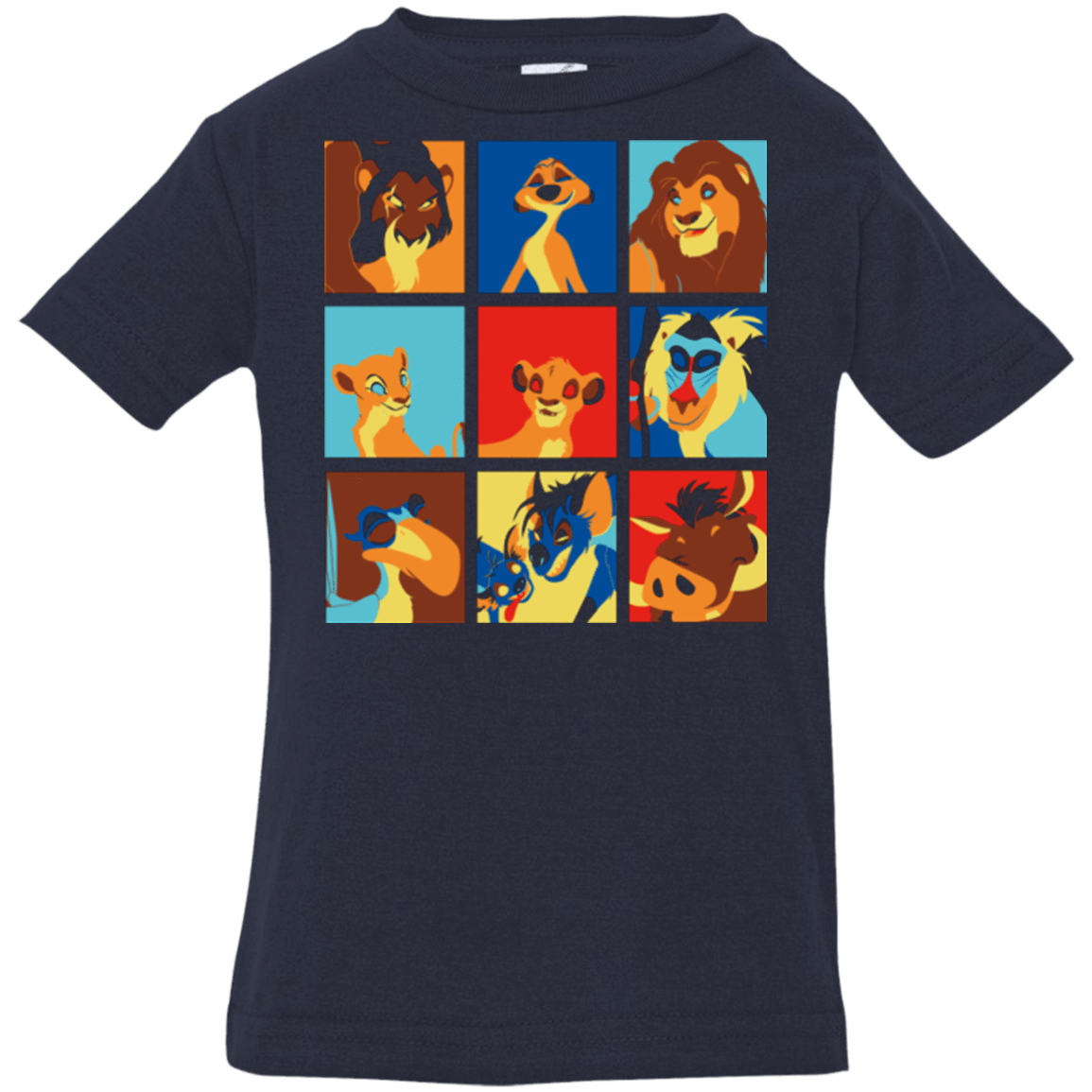 T-Shirts Navy / 6 Months Lion Pop Infant PremiumT-Shirt