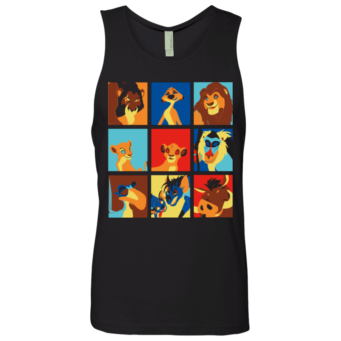 T-Shirts Black / Small Lion Pop Men's Premium Tank Top