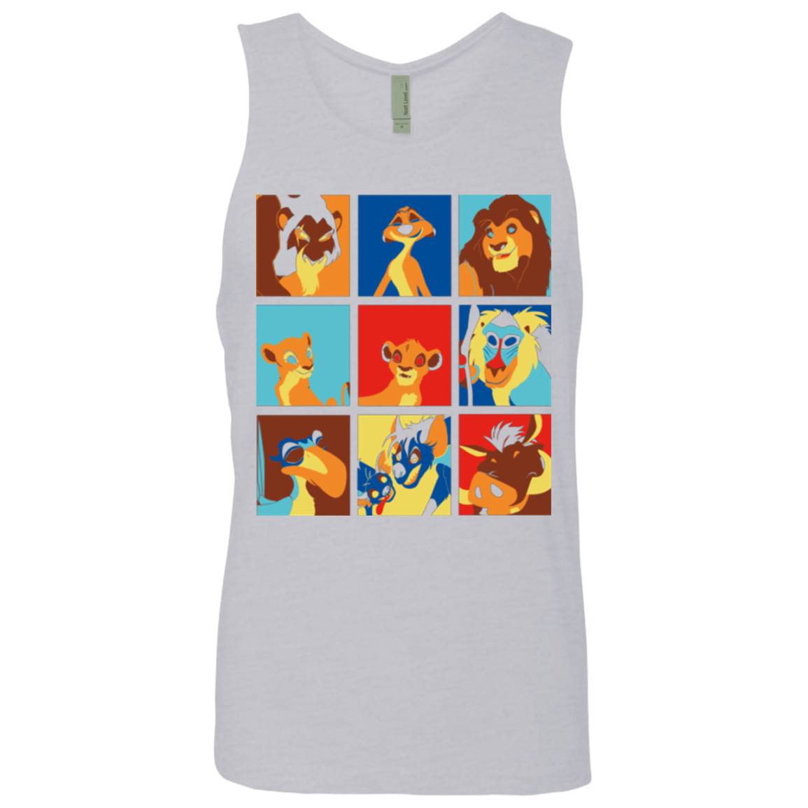 T-Shirts Heather Grey / Small Lion Pop Men's Premium Tank Top