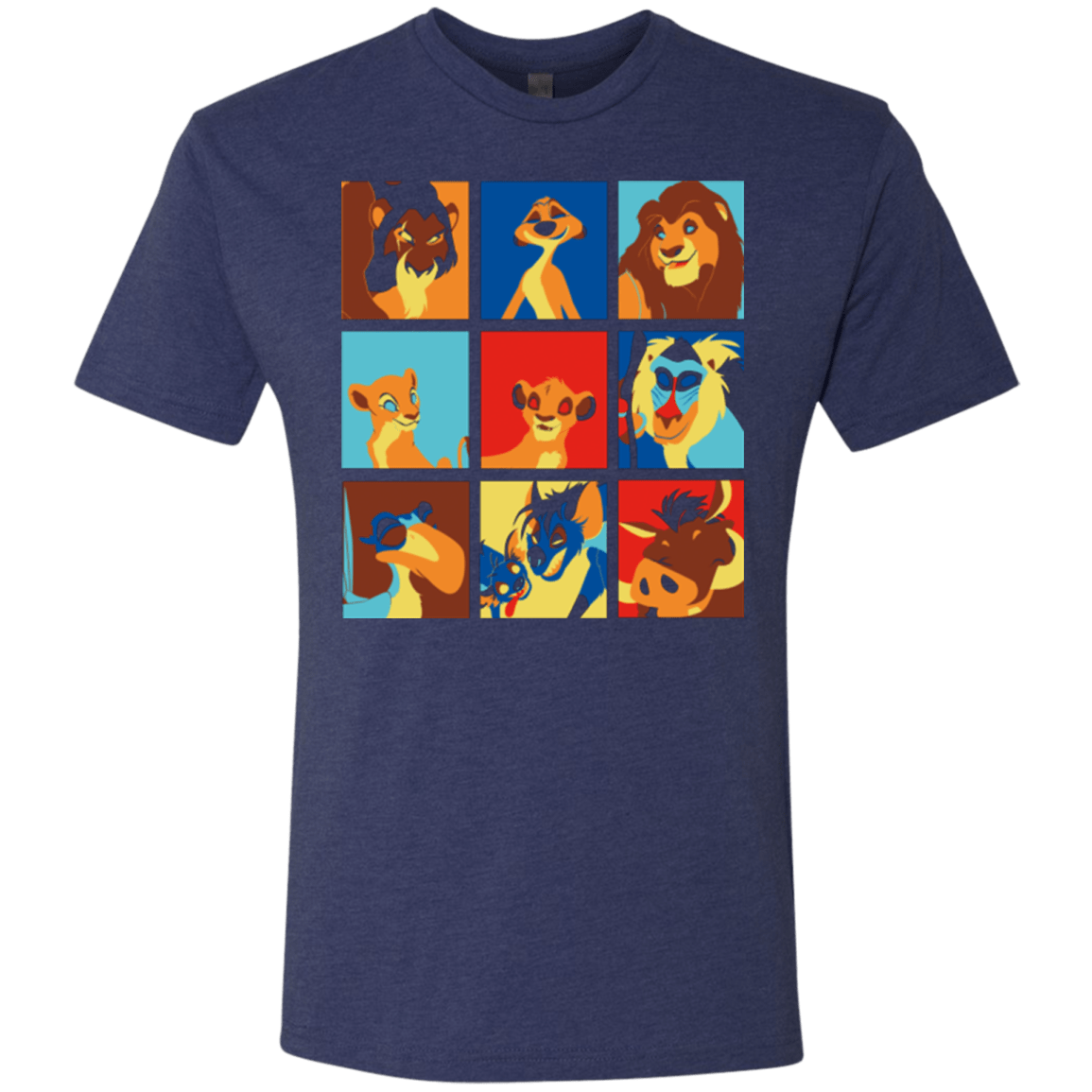 T-Shirts Vintage Navy / Small Lion Pop Men's Triblend T-Shirt