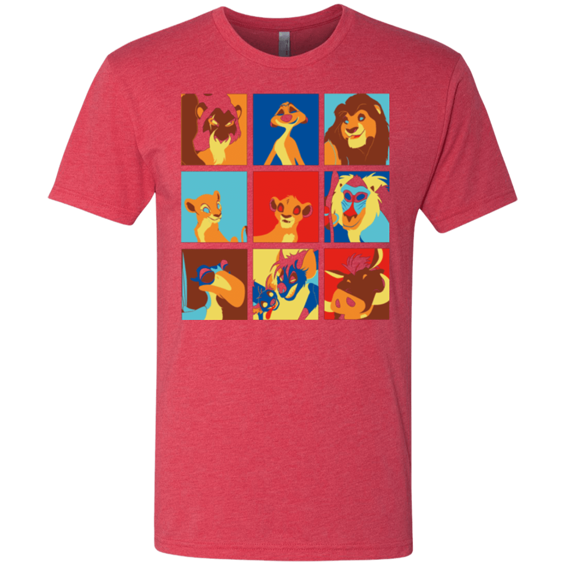 T-Shirts Vintage Red / Small Lion Pop Men's Triblend T-Shirt