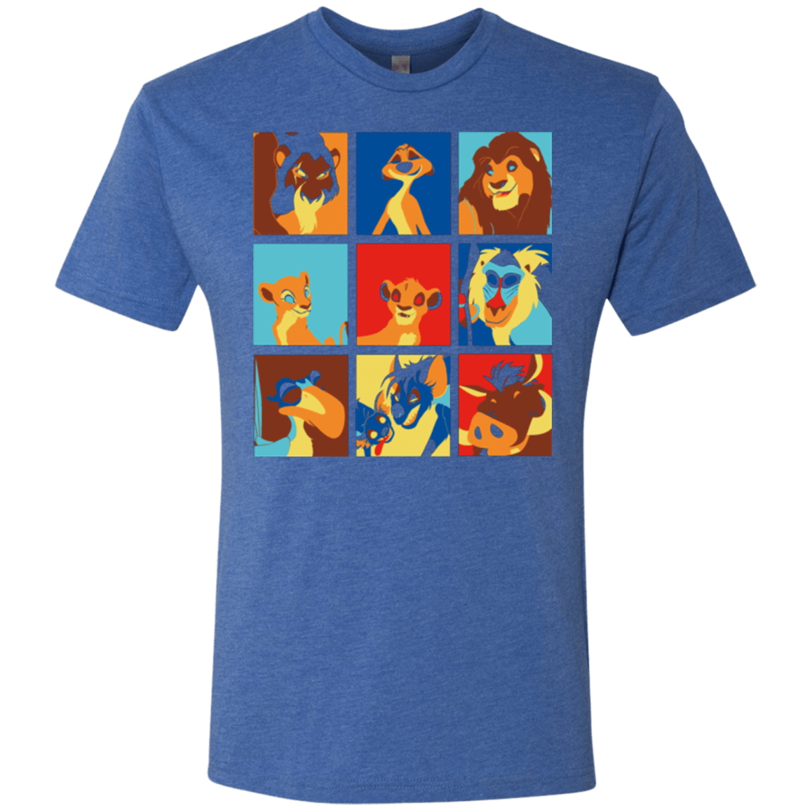 T-Shirts Vintage Royal / Small Lion Pop Men's Triblend T-Shirt