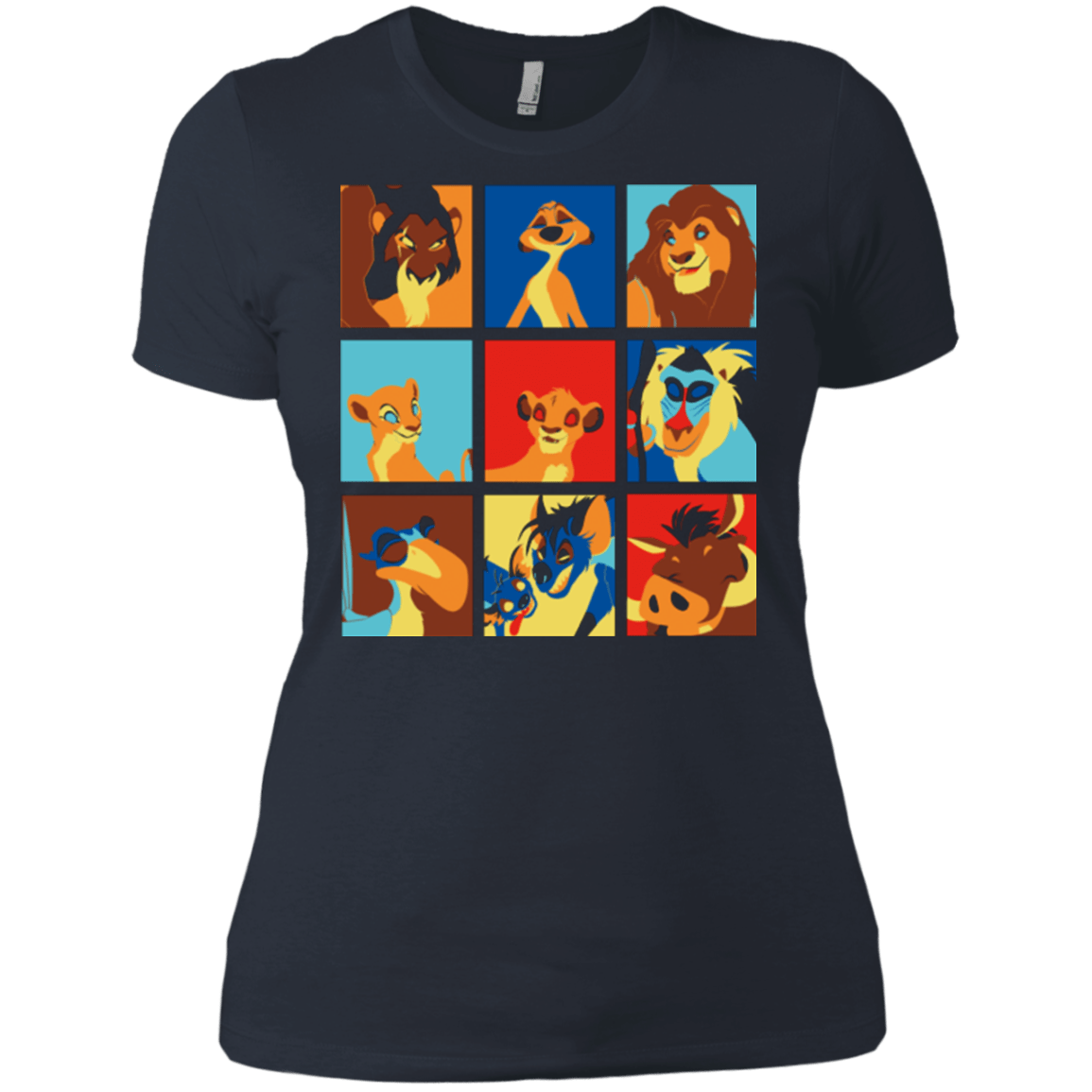 T-Shirts Indigo / X-Small Lion Pop Women's Premium T-Shirt