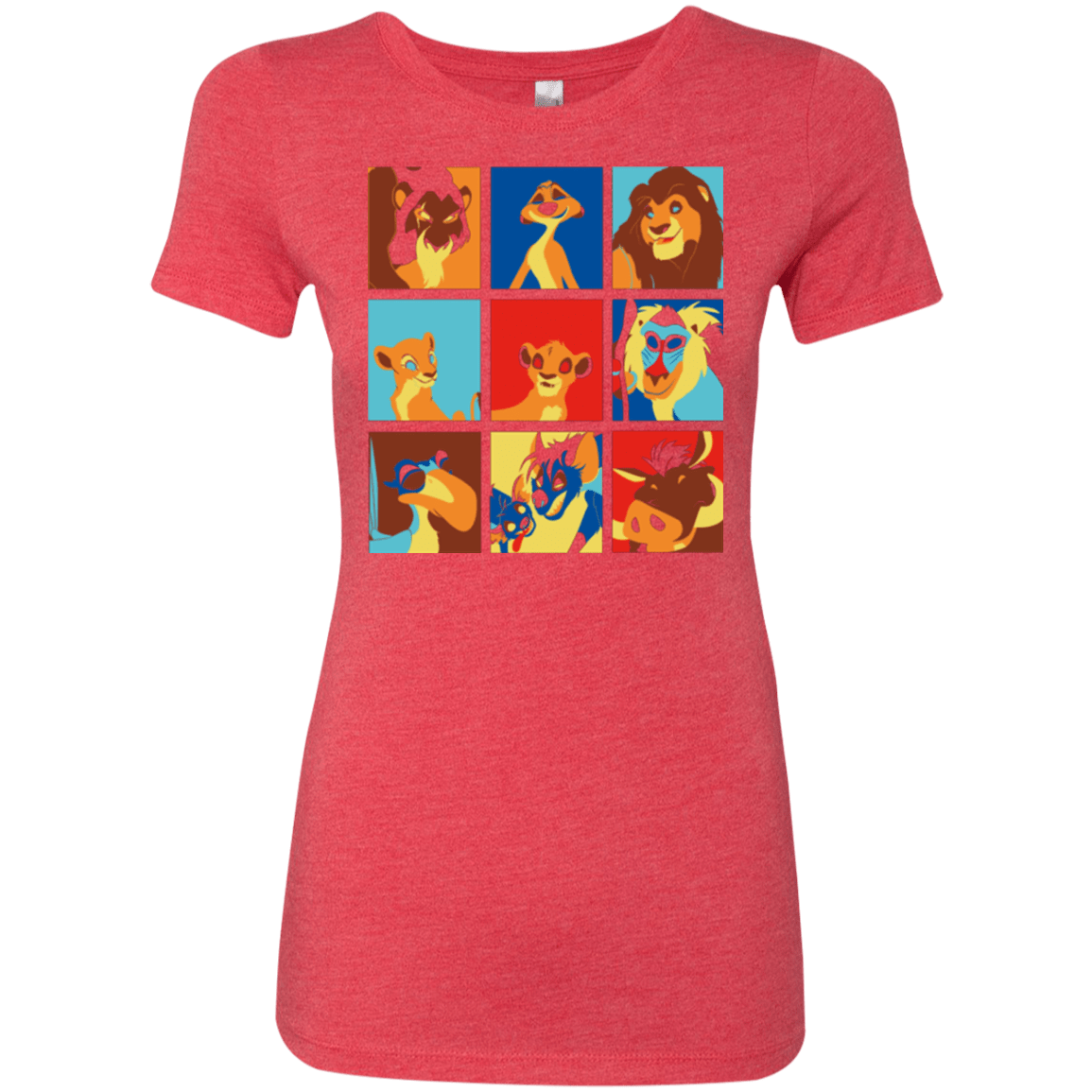 T-Shirts Vintage Red / Small Lion Pop Women's Triblend T-Shirt