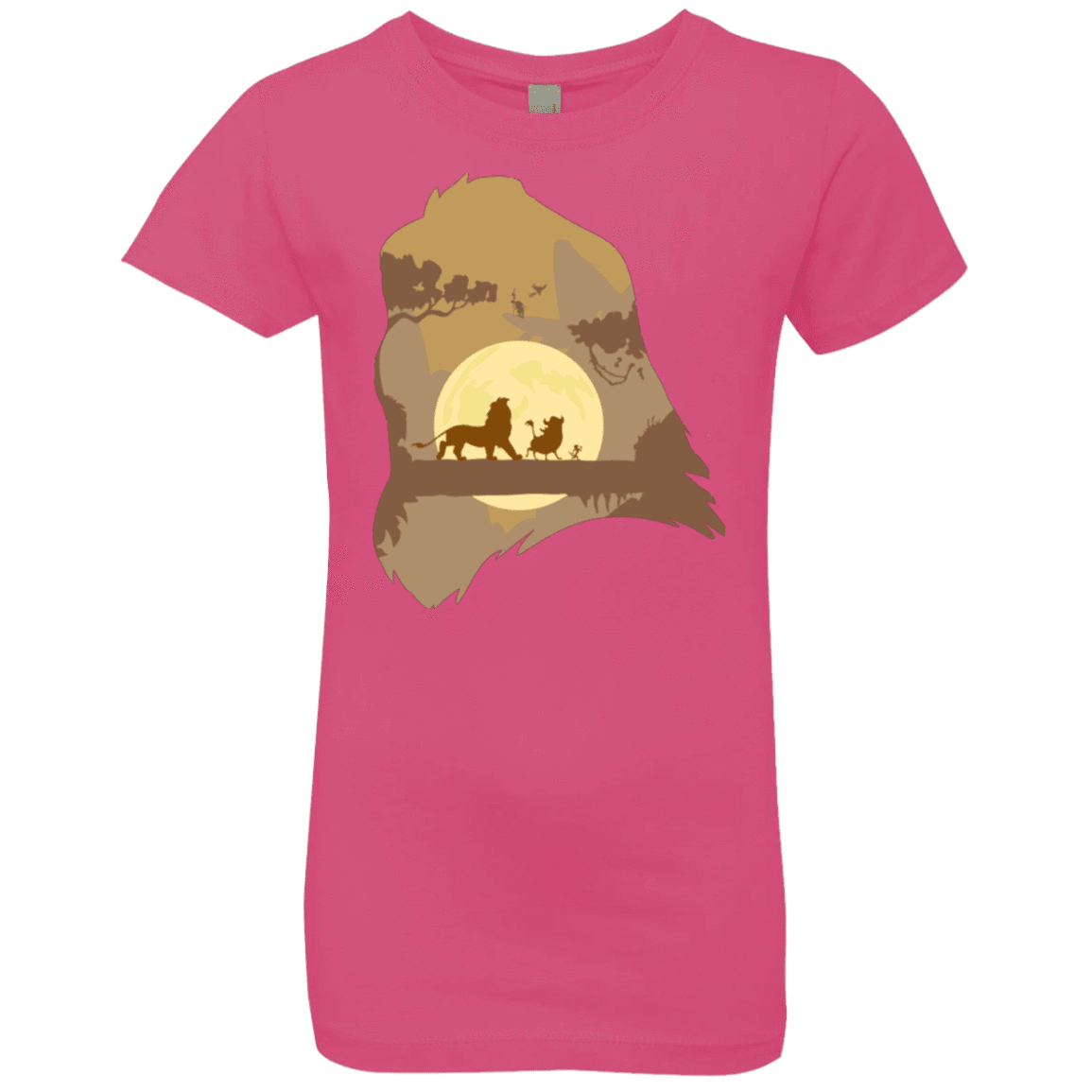 T-Shirts Hot Pink / YXS Lion Portrait Girls Premium T-Shirt