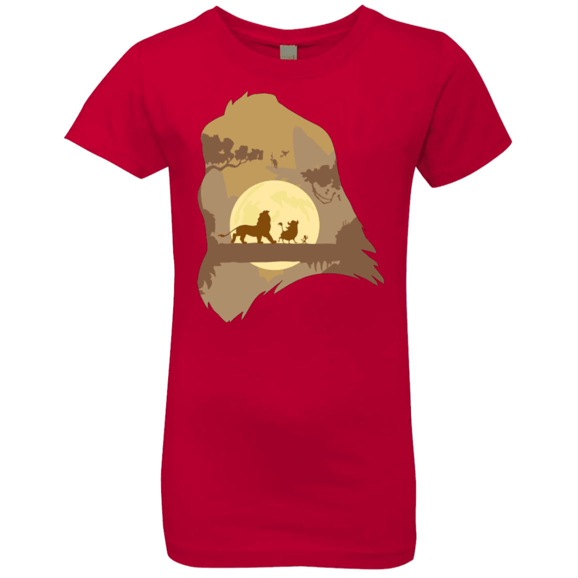 T-Shirts Red / YXS Lion Portrait Girls Premium T-Shirt