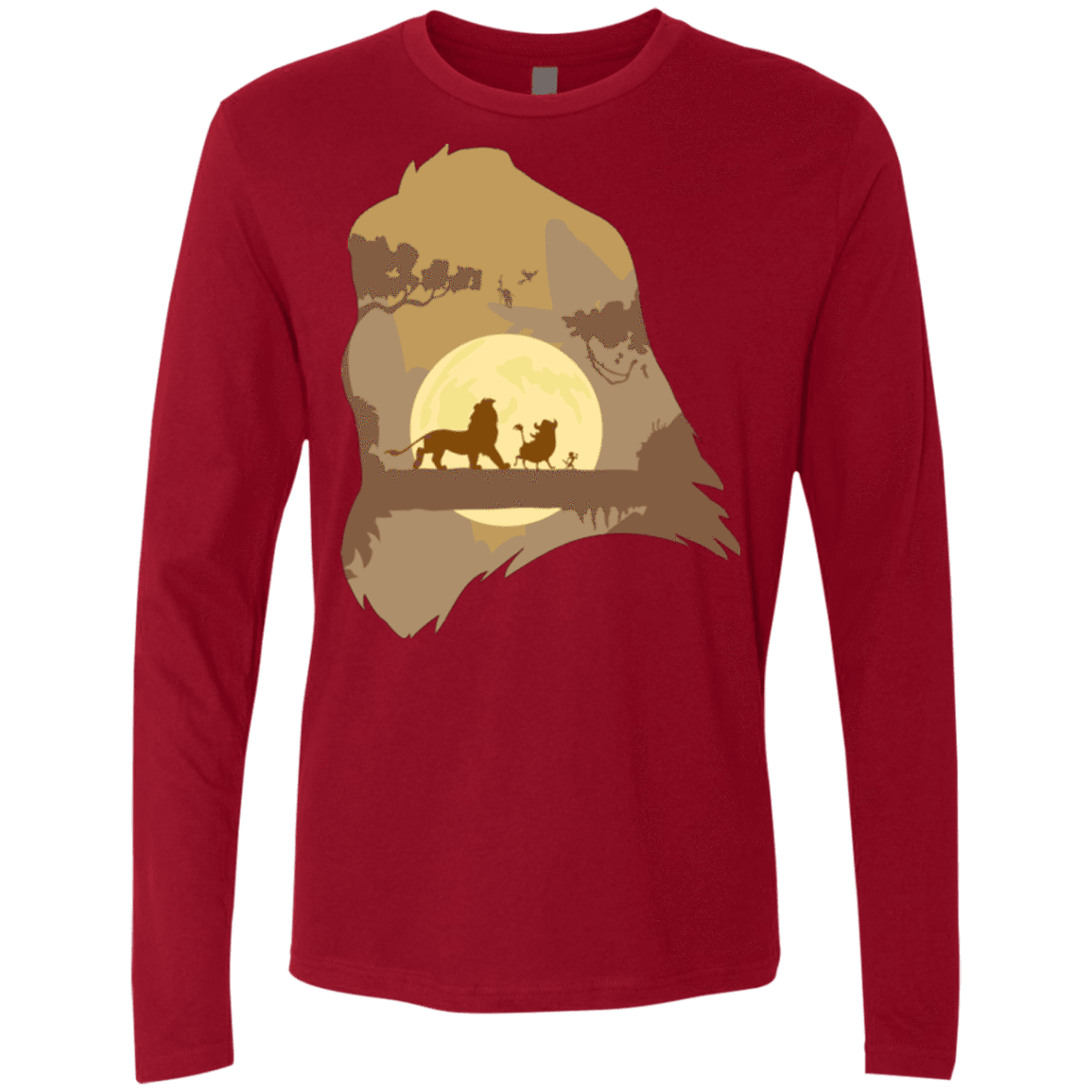 T-Shirts Cardinal / Small Lion Portrait Men's Premium Long Sleeve