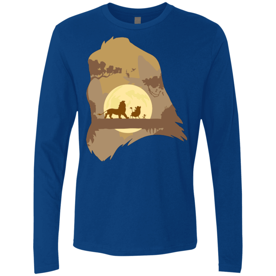 T-Shirts Royal / Small Lion Portrait Men's Premium Long Sleeve