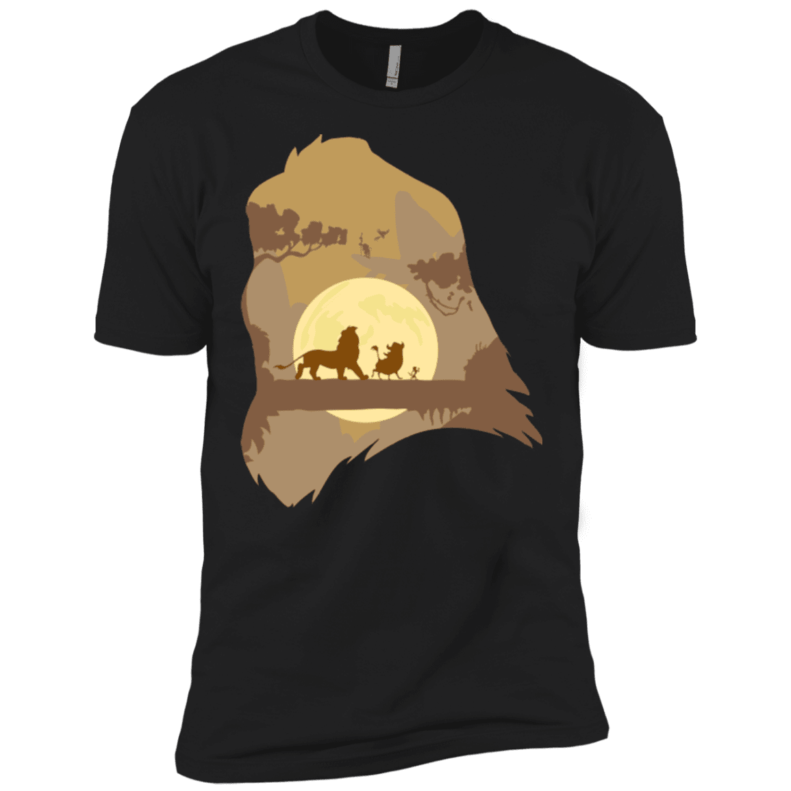 T-Shirts Black / X-Small Lion Portrait Men's Premium T-Shirt