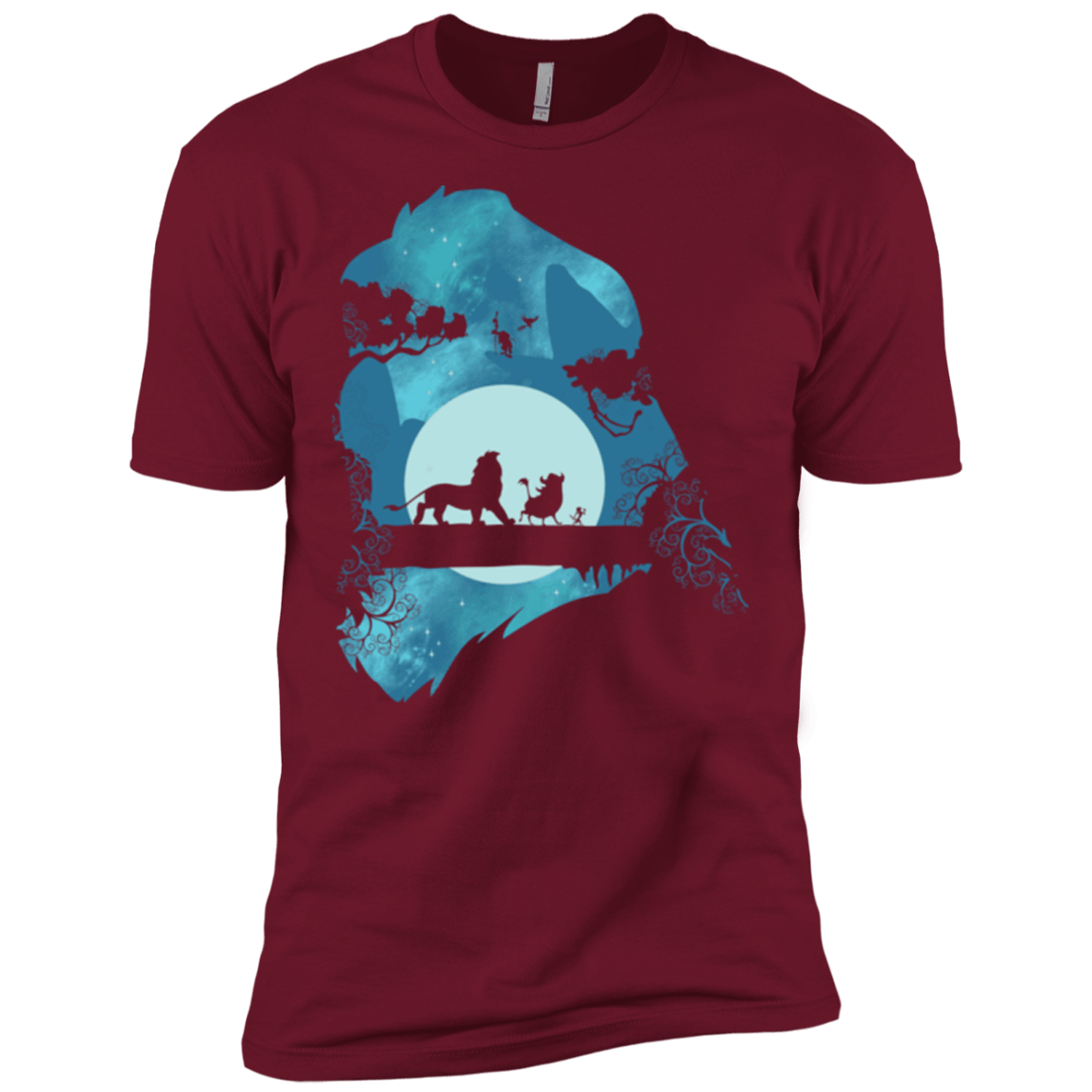 T-Shirts Cardinal / X-Small Lion Portrait Men's Premium T-Shirt