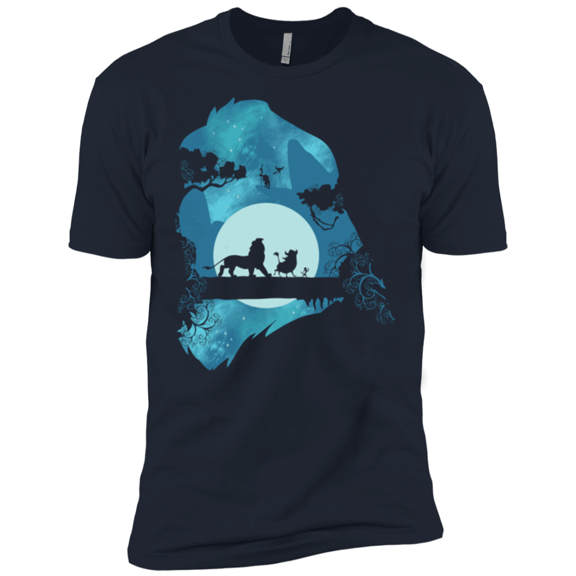 T-Shirts Midnight Navy / X-Small Lion Portrait Men's Premium T-Shirt