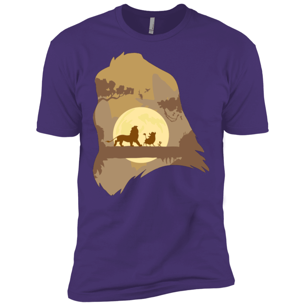 T-Shirts Purple / X-Small Lion Portrait Men's Premium T-Shirt