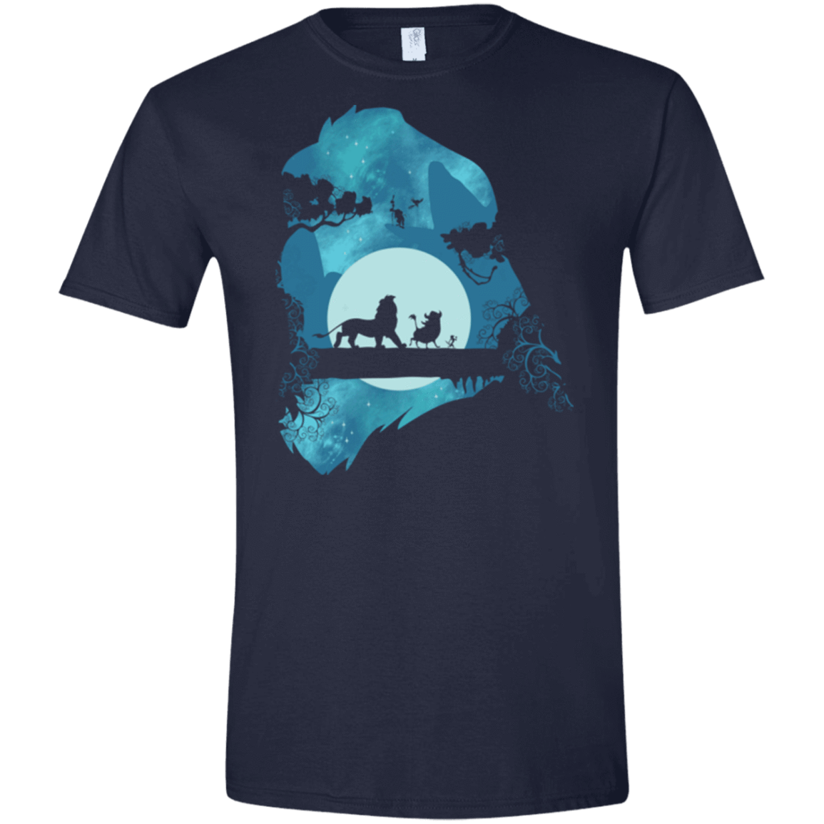 T-Shirts Navy / X-Small Lion Portrait Men's Semi-Fitted Softstyle