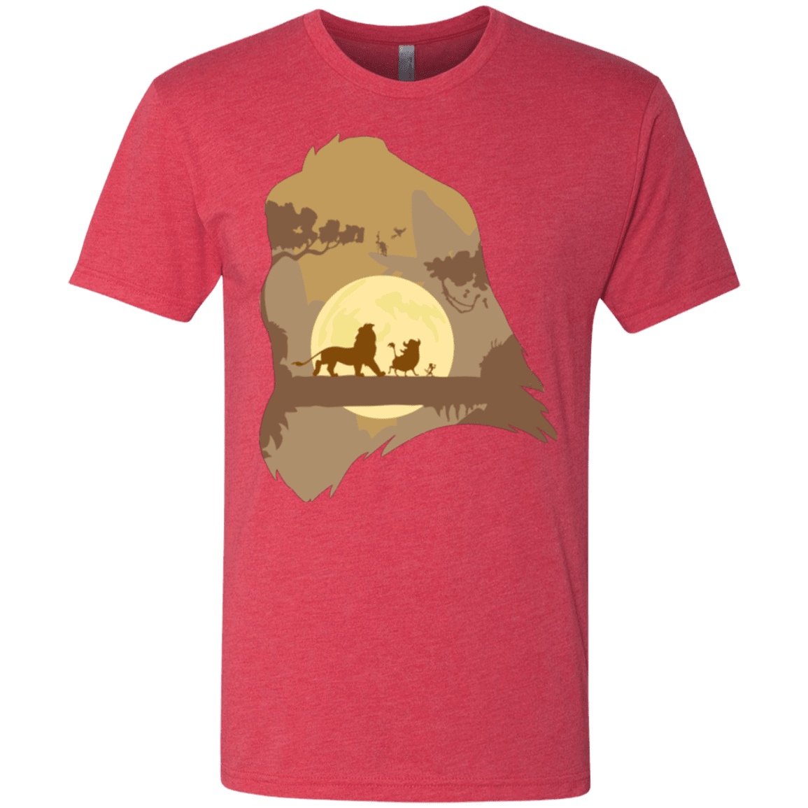 T-Shirts Vintage Red / Small Lion Portrait Men's Triblend T-Shirt