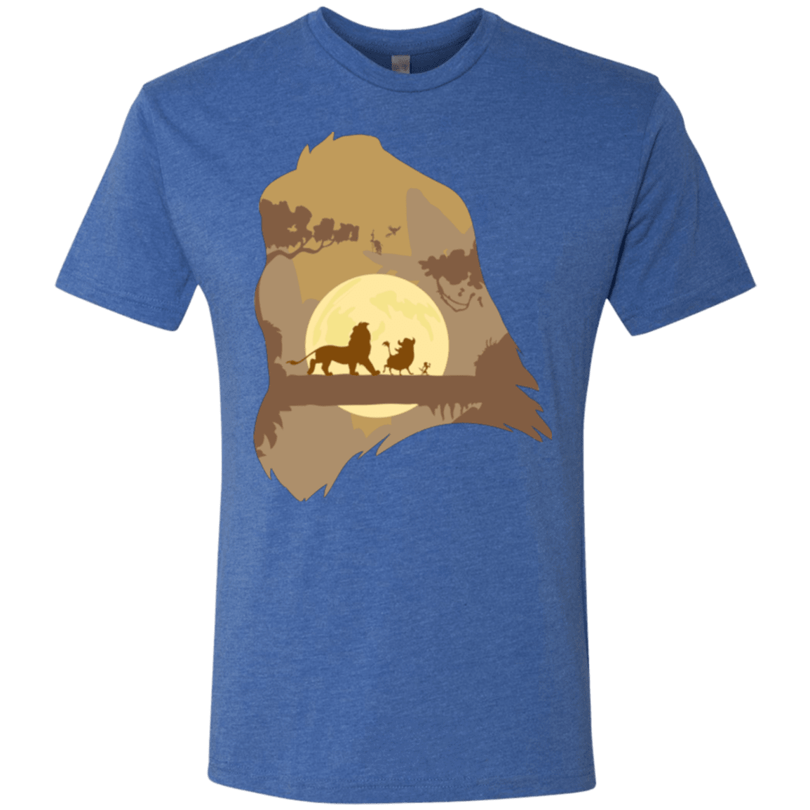 T-Shirts Vintage Royal / Small Lion Portrait Men's Triblend T-Shirt