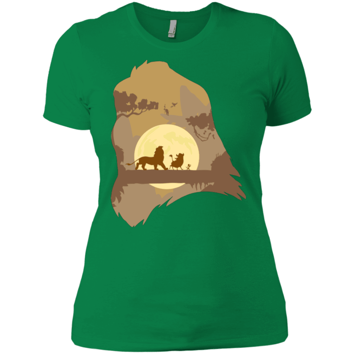 T-Shirts Kelly Green / X-Small Lion Portrait Women's Premium T-Shirt