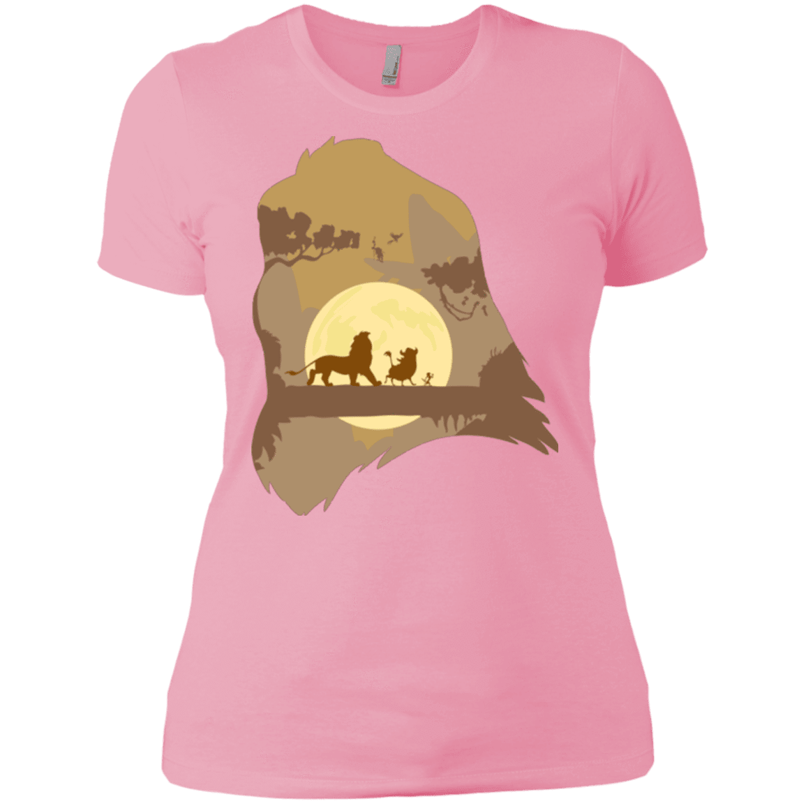T-Shirts Light Pink / X-Small Lion Portrait Women's Premium T-Shirt