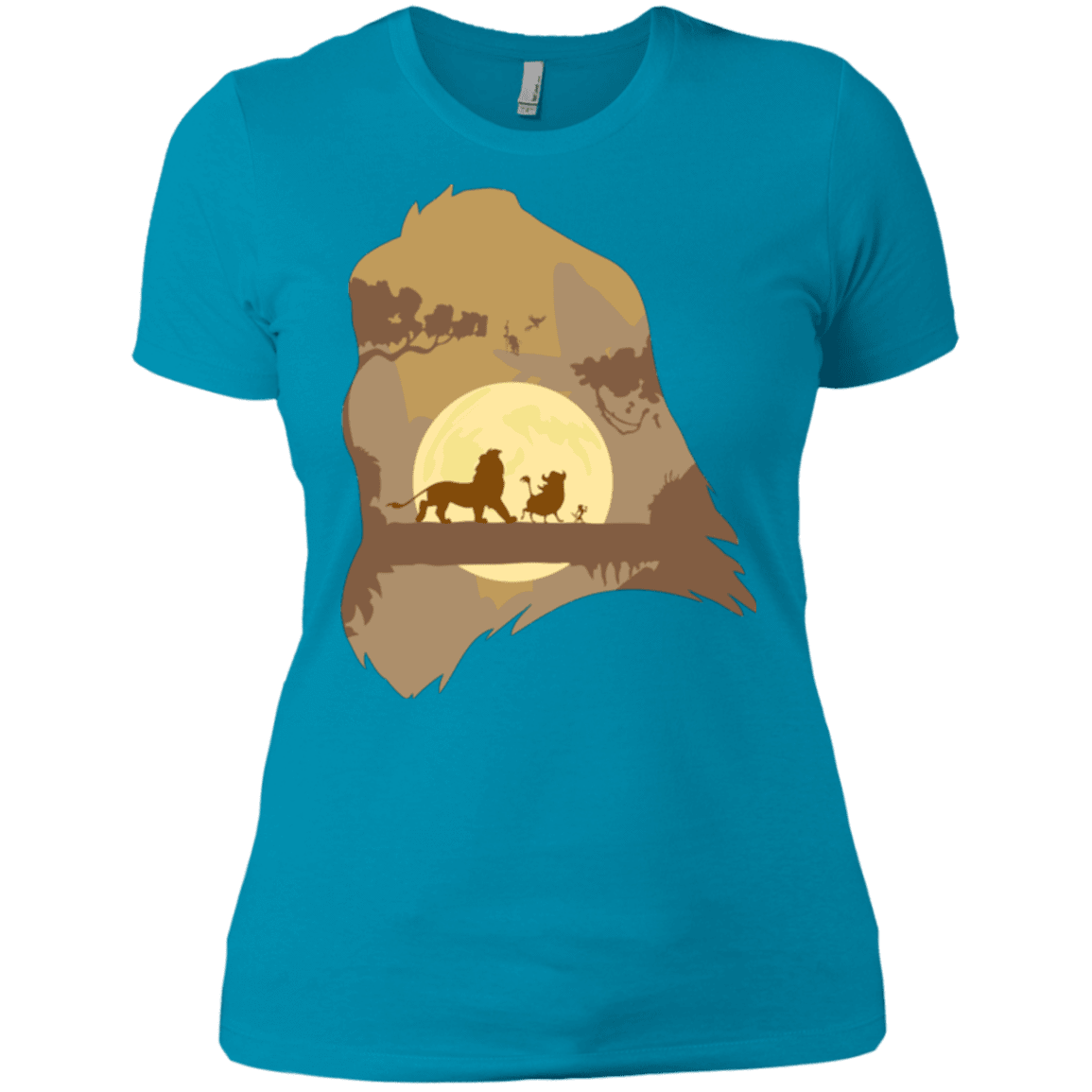 T-Shirts Turquoise / X-Small Lion Portrait Women's Premium T-Shirt