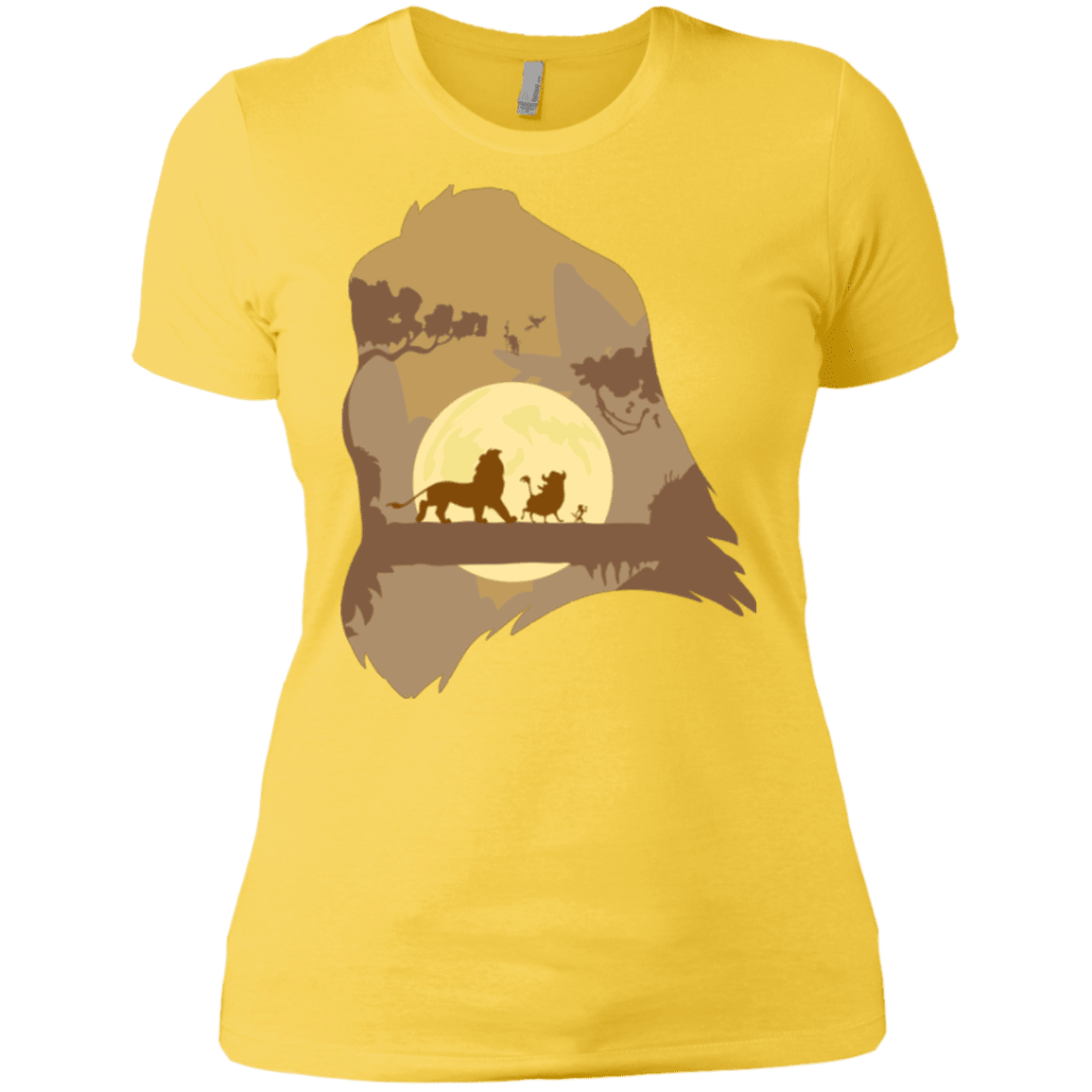 T-Shirts Vibrant Yellow / X-Small Lion Portrait Women's Premium T-Shirt