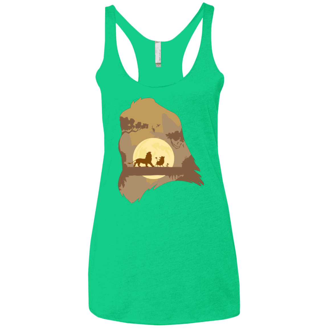 T-Shirts Envy / X-Small Lion Portrait Women's Triblend Racerback Tank