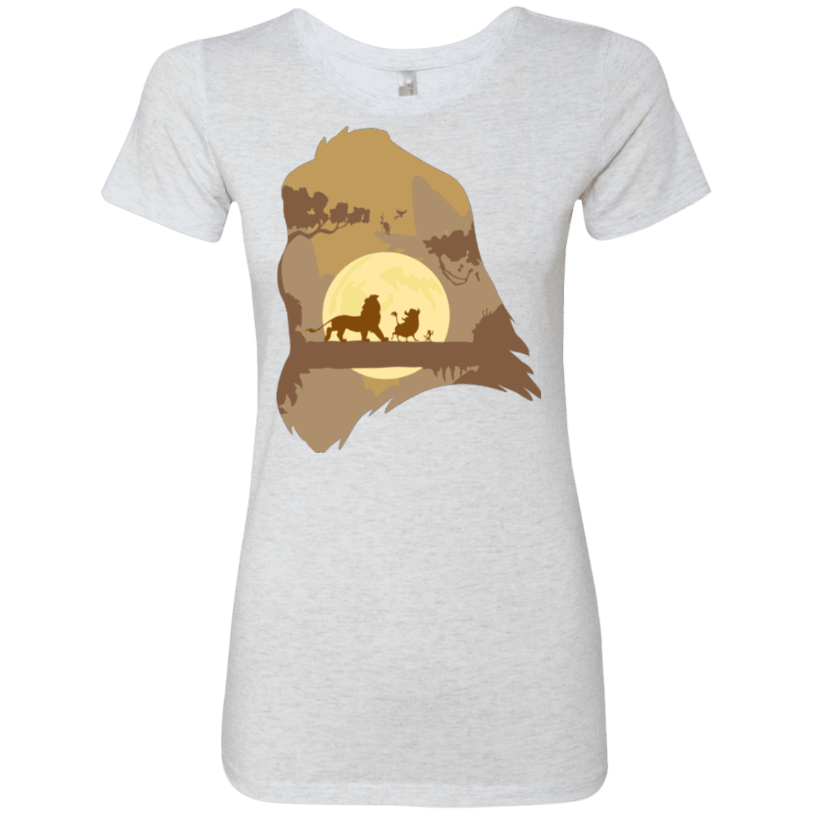 T-Shirts Heather White / Small Lion Portrait Women's Triblend T-Shirt